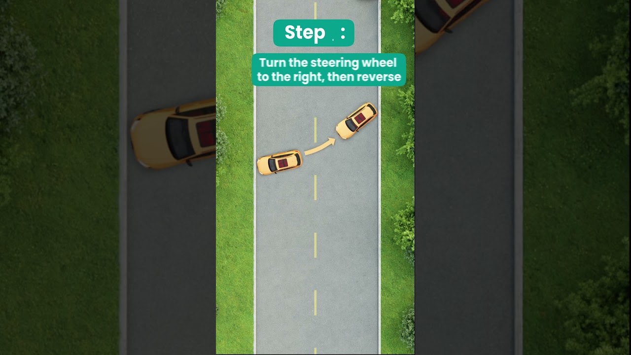 The perfect 3 point turn #DrivingSkills #3PointTurn #DrivingTestTips #DrivingLessons #DrivingSkills