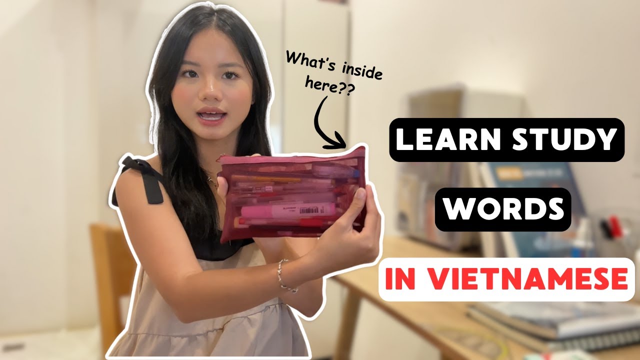 learn study/stationery vocabulary words 【Vietnamese Comprehensible Input】 - Beginner