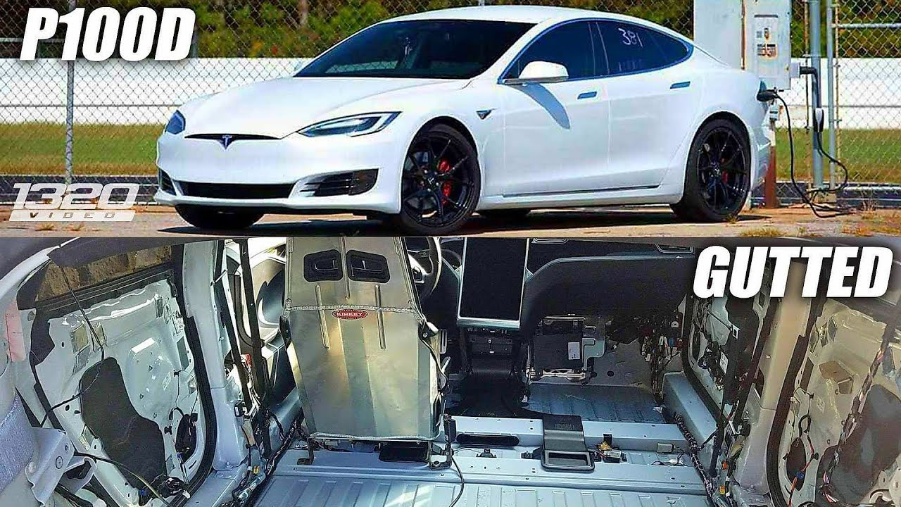 Gutted Tesla P100D Sets NEW Quarter Mile Record Drag Racing!