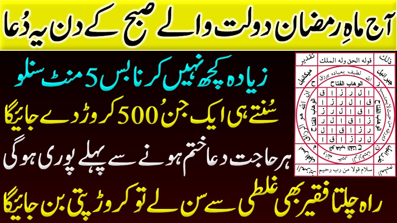 💰 10 Ramzan Mein Daulat Wali Powerful Dua | 5 Minute Mein Rizq, Barkat aur Har Pareshani Ka Hal 🤲