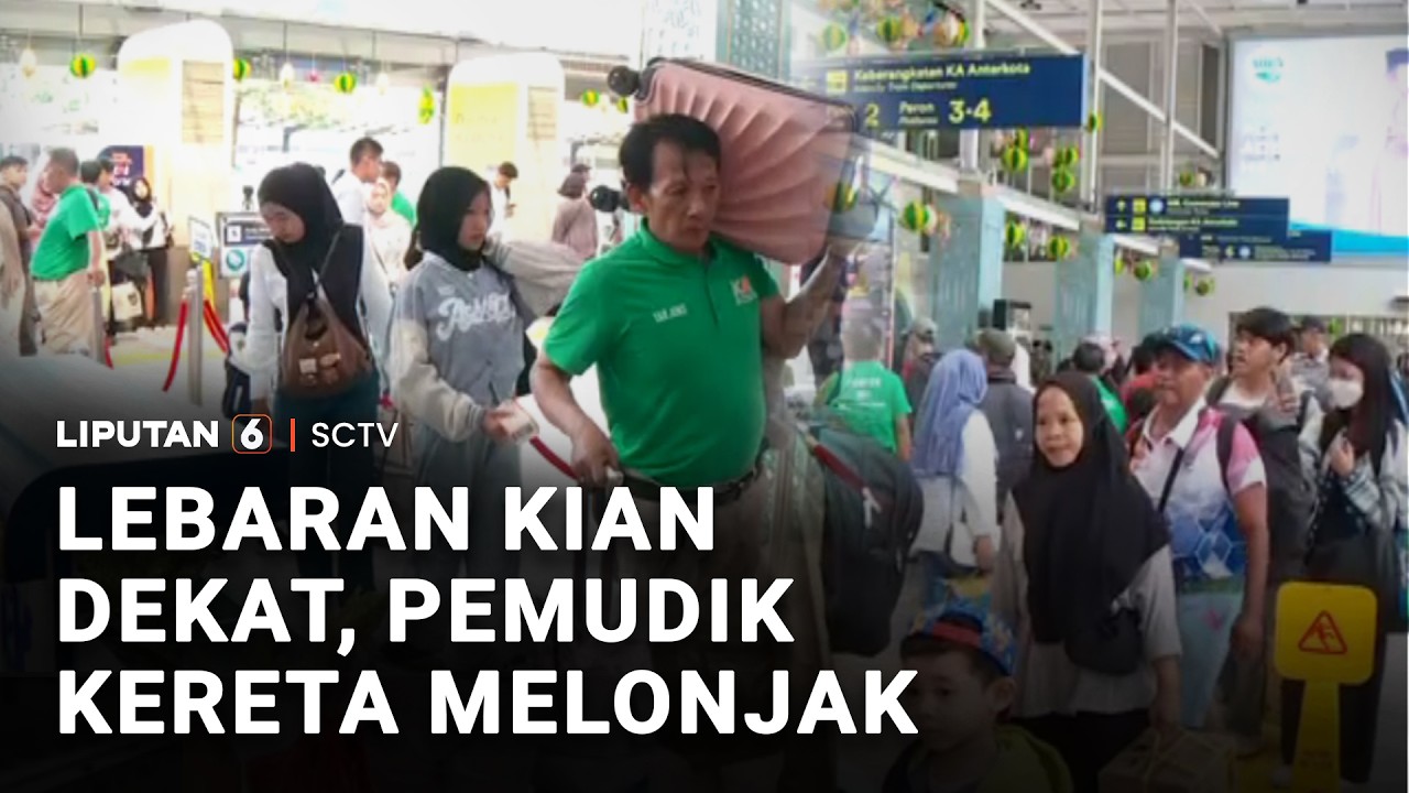 Lebaran Kian Dekat, Pemudik Kereta Melonjak | Liputan 6