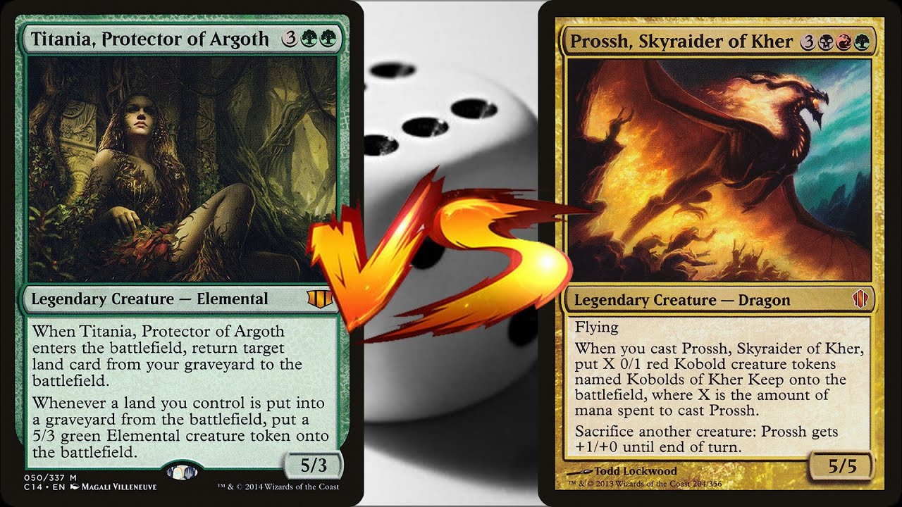 Titania VS Prossh - MTG EDH Duel Commander Cartes Magic