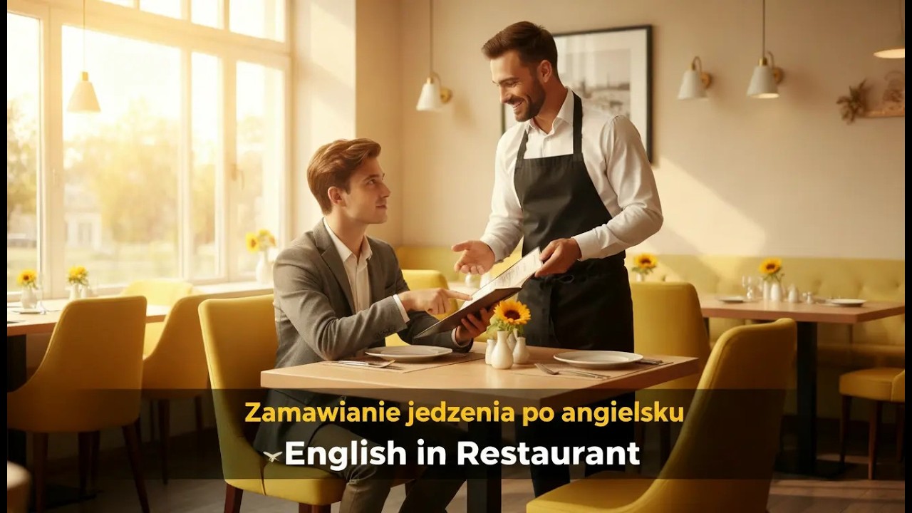 Zamawianie jedzenia po angielsku 🍔 – English in restaurant  #Angielski5Minut #angielski