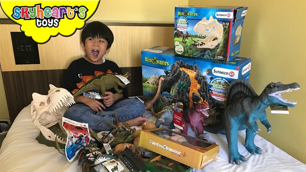 Dinosaur toys from Jurassic Park! Skyheart opens rubber dinosaurs, schleich, figures, eggs