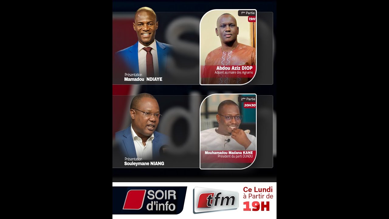 TFM LIVE: Soir D'Info du 13 Octobre 2025 Wolof & Fr - Pr: Mamadou Ndiaye & Souleymane Niang