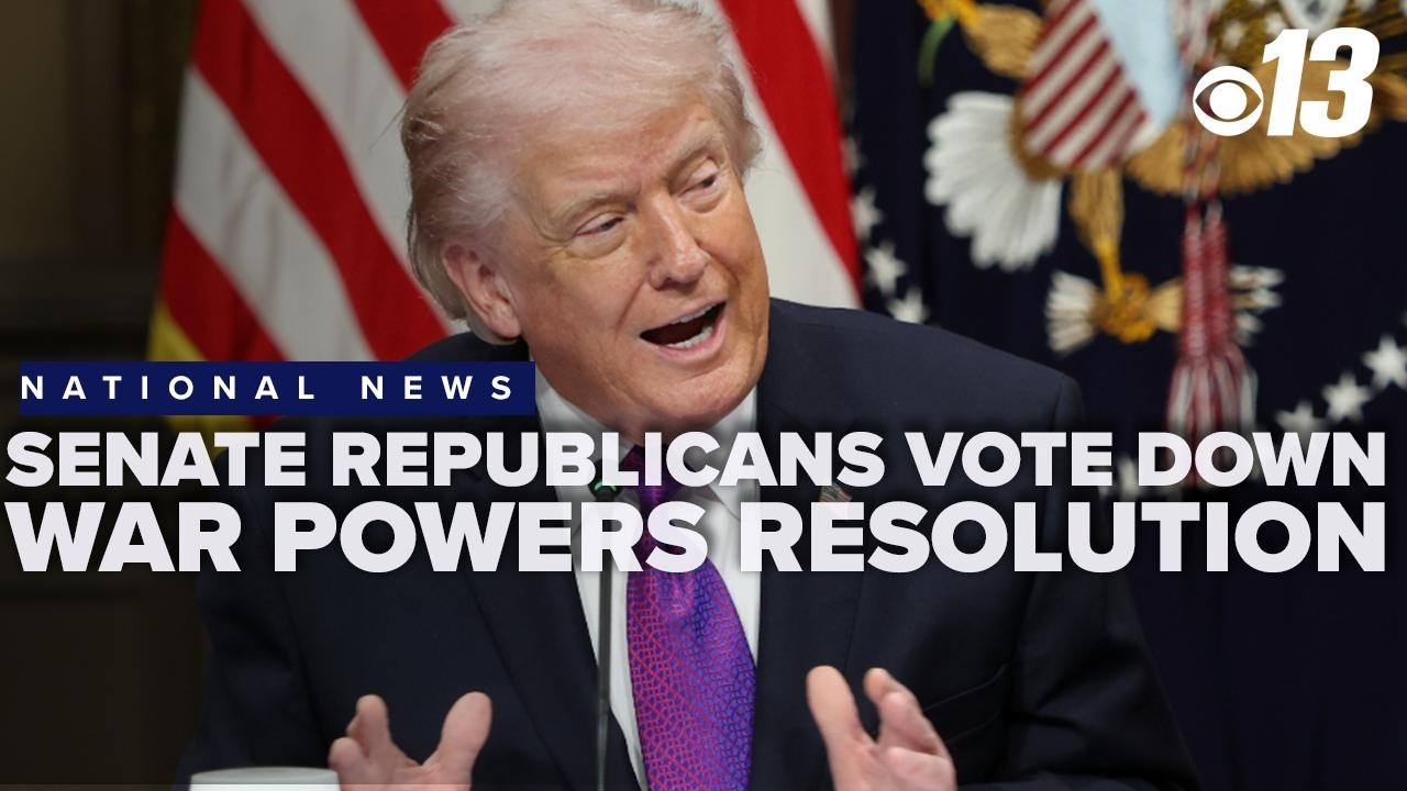 Senate Republicans vote down war powers resolution amid Iran conflict