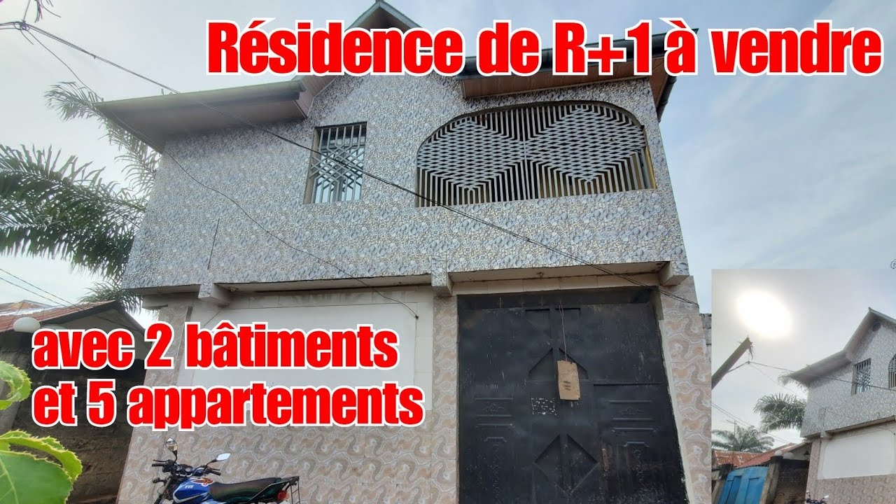 👉 RÉSIDENCE DE R+1 MISE EN VENTE AVEC 2 BÂTIMENTS ET 5 APPARTEMENTS HABITABLES ET OCCUPÉS