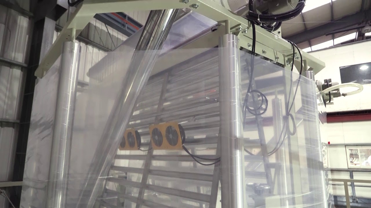 THREE LAYER BLOWN FILM EXTRUDER PLASTIC INFLATION MACHINE MODEL: KMTL-55-65-55 E3