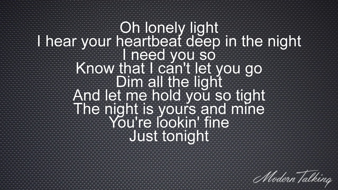 Modern Talking - One In A Million Lyrics