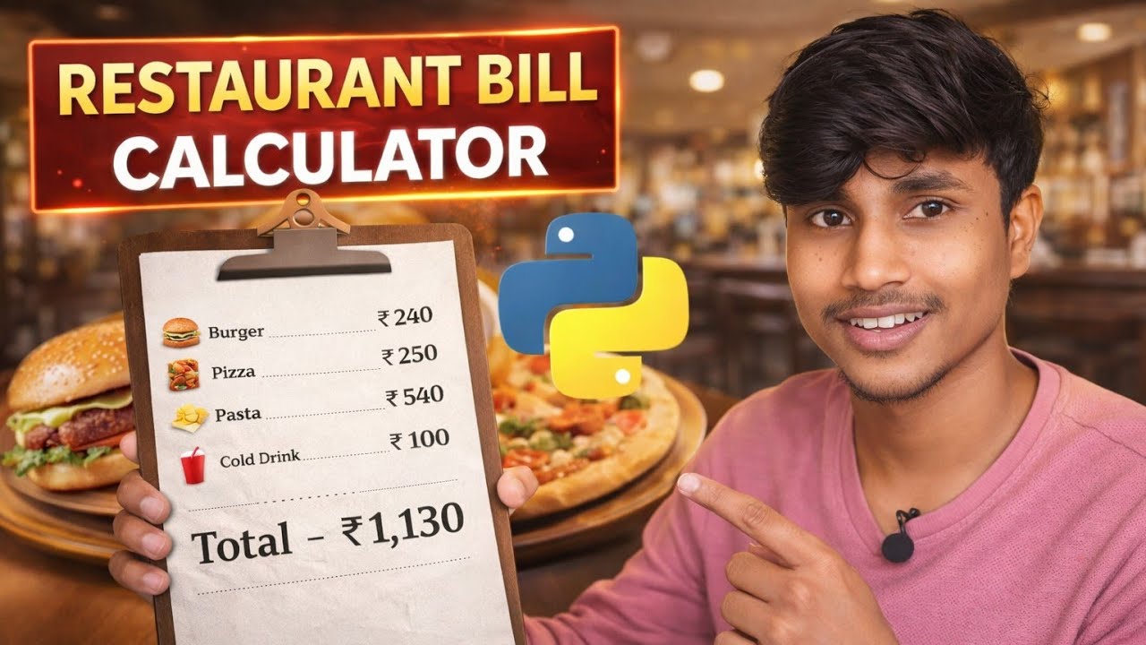 Python Restaurant Bill Calculator with Menu System 😱 | Part 2