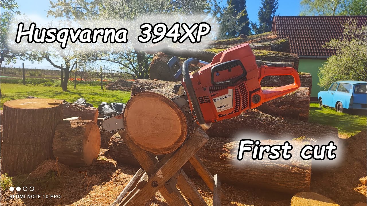 Husqvarna 394 XP WEST COAST saw first cut after rebuild