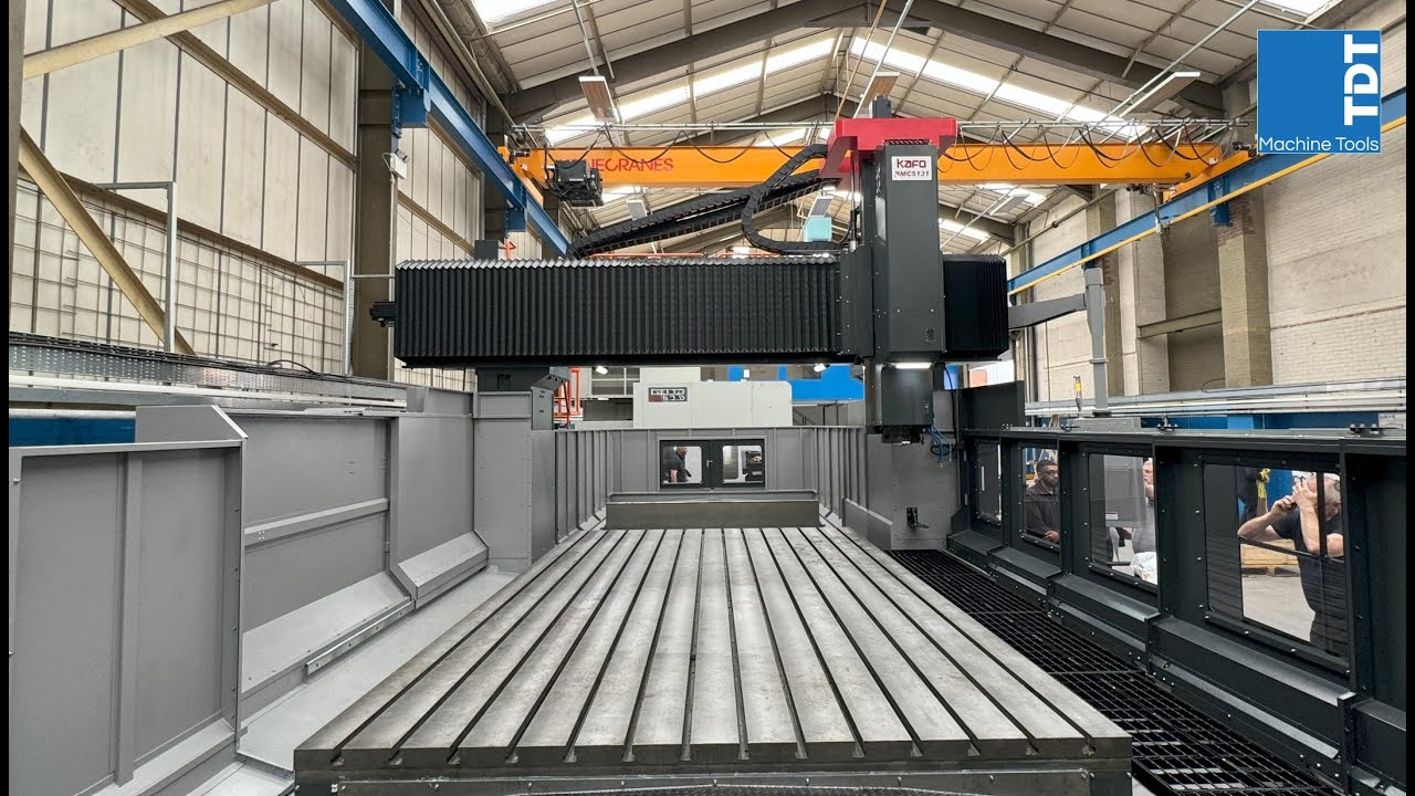 Massive 5 Metre KAFO BMC Double Column Timelapse installation by TDT Machine Tools