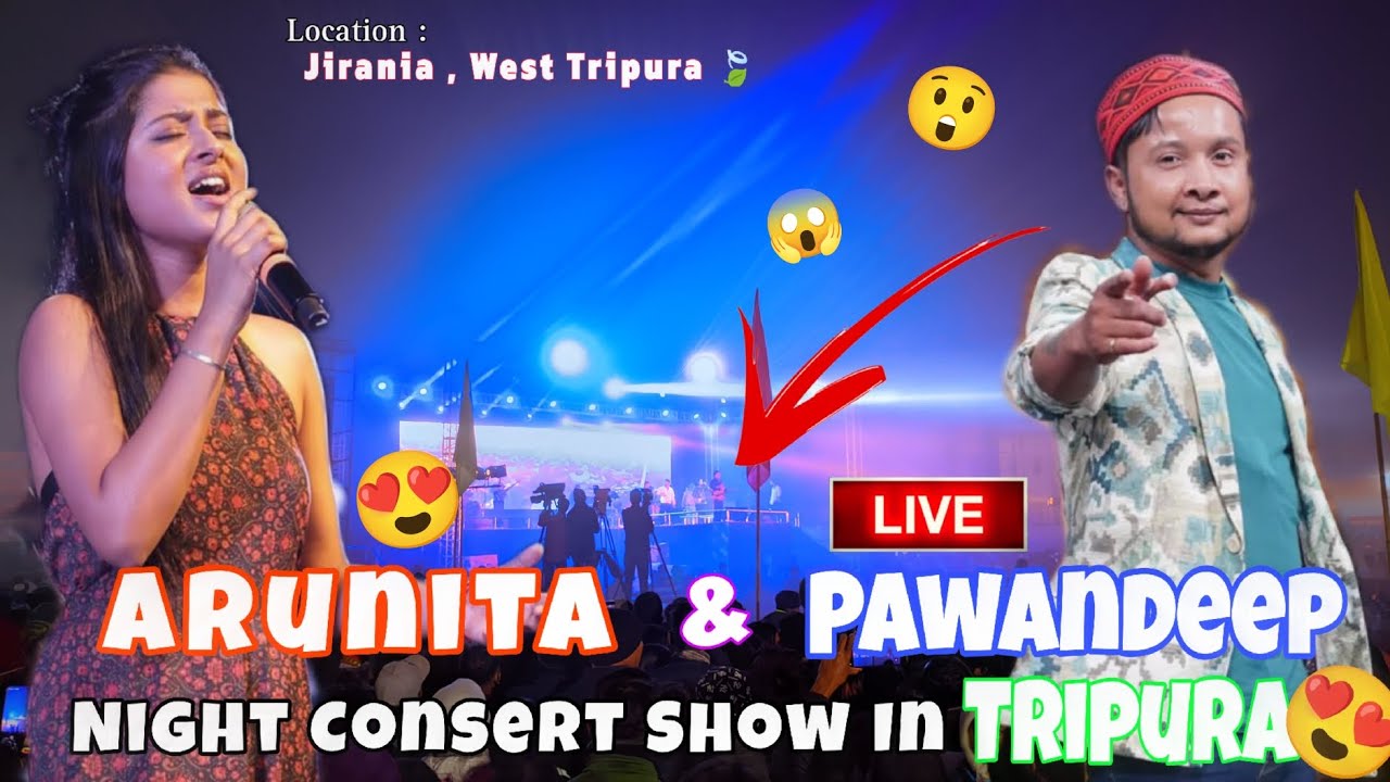 Biggest Night Consert Show Of Arunita & Pawandeep In Tripura 😍💗। #vlog #arunitakanjilal #pawandeep।