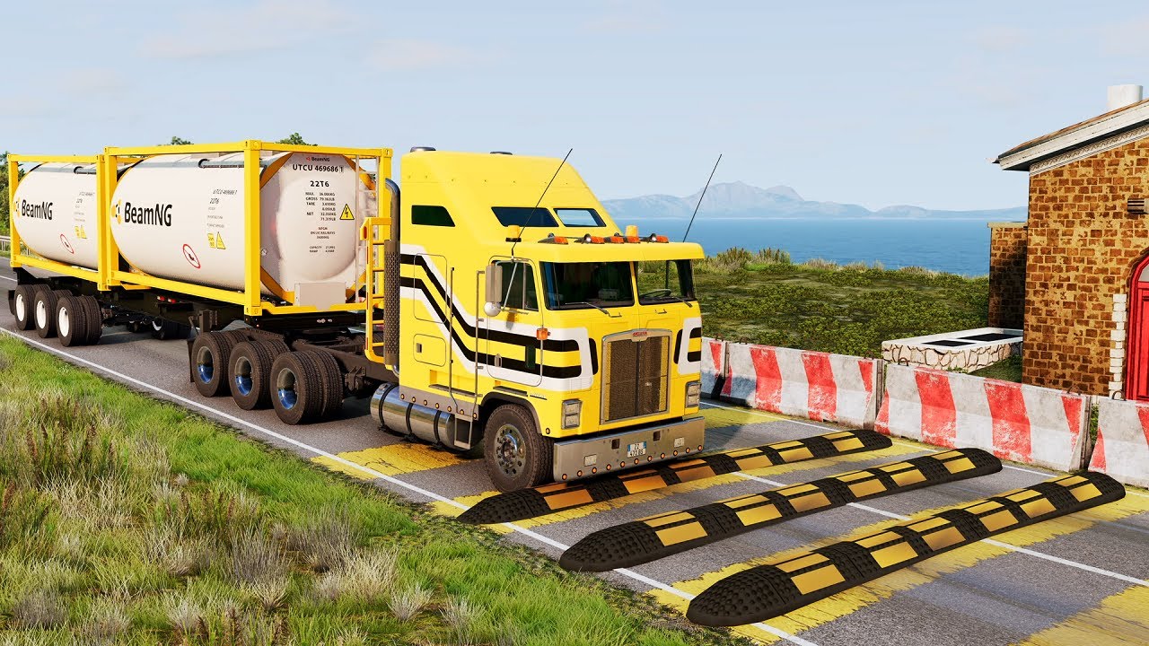 TRUCKS VS SPEEDBUMPS | BeamNG Drive #35