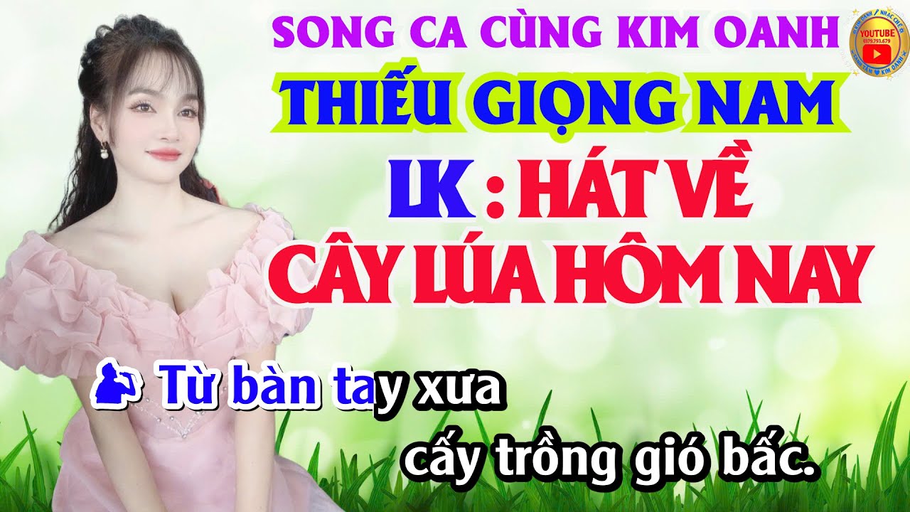 KARAOKE. LK Hát Về Cây Lúa Hôm Nay. Thiếu Giọng Nam. Song Ca Cùng Kim Oanh