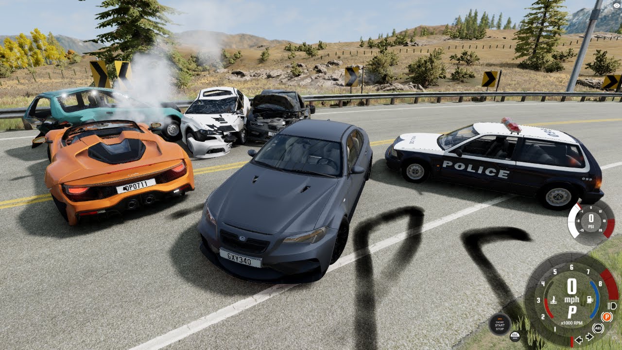 Жорсткі аварії гоночних авто | BeamNG Drive 🚗💥