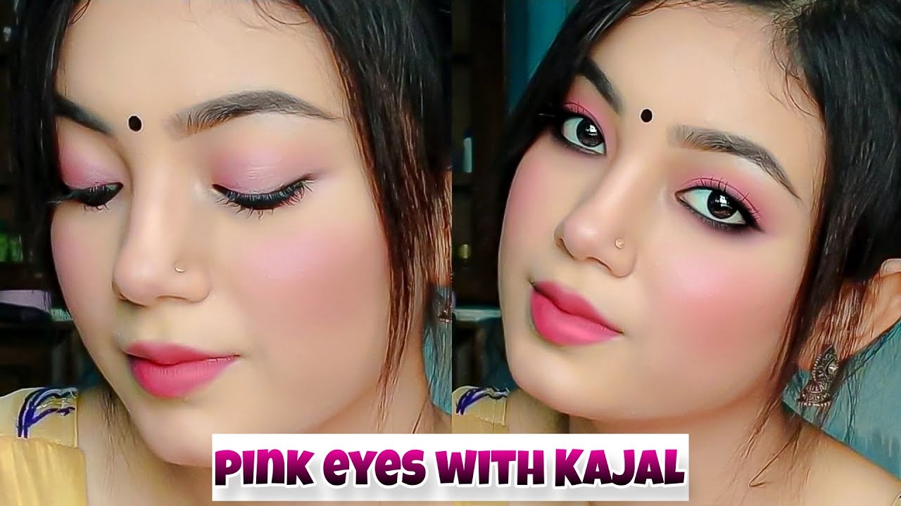 Simple Pink Makeup Tutorial(BANGLA) || Pink Glam Makeup Look For Sharee || SHONCHITA