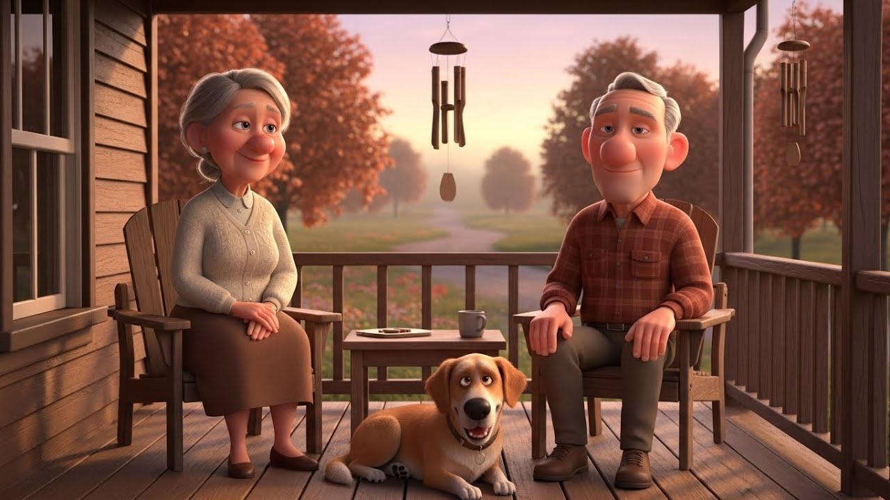 A Quiet Morning on the Porch | Calm Cartoon Story for Relaxation | 4K Ambient