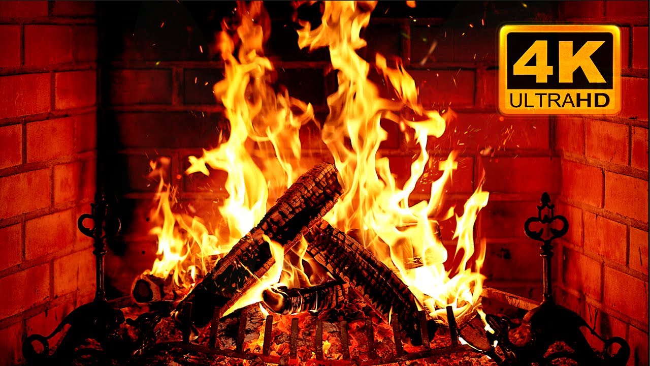 🔥 Cozy Fireplace 4K (12 HOURS). Fireplace with Crackling Fire Sounds. Fireplace Burning 4K