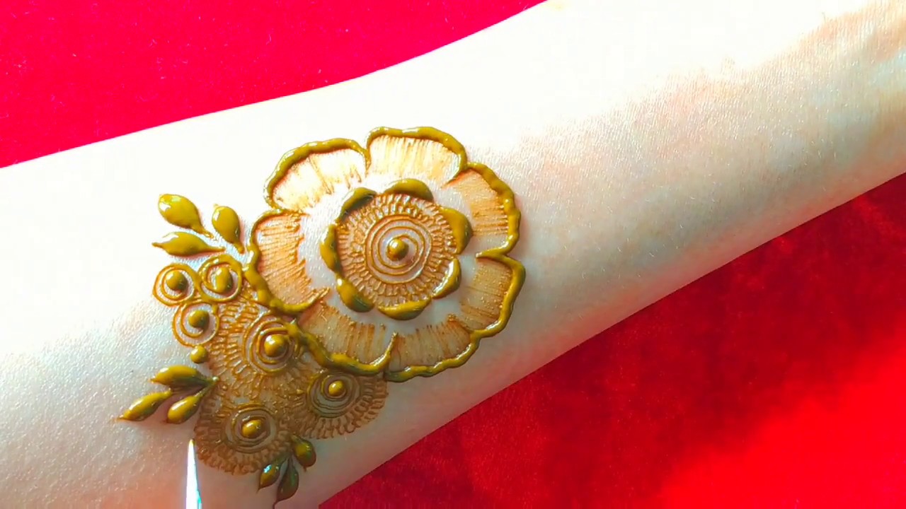 Floral henna Design ll Flower henna design for hand ll मेहदी डिजाइन  for front hand ll simple unique