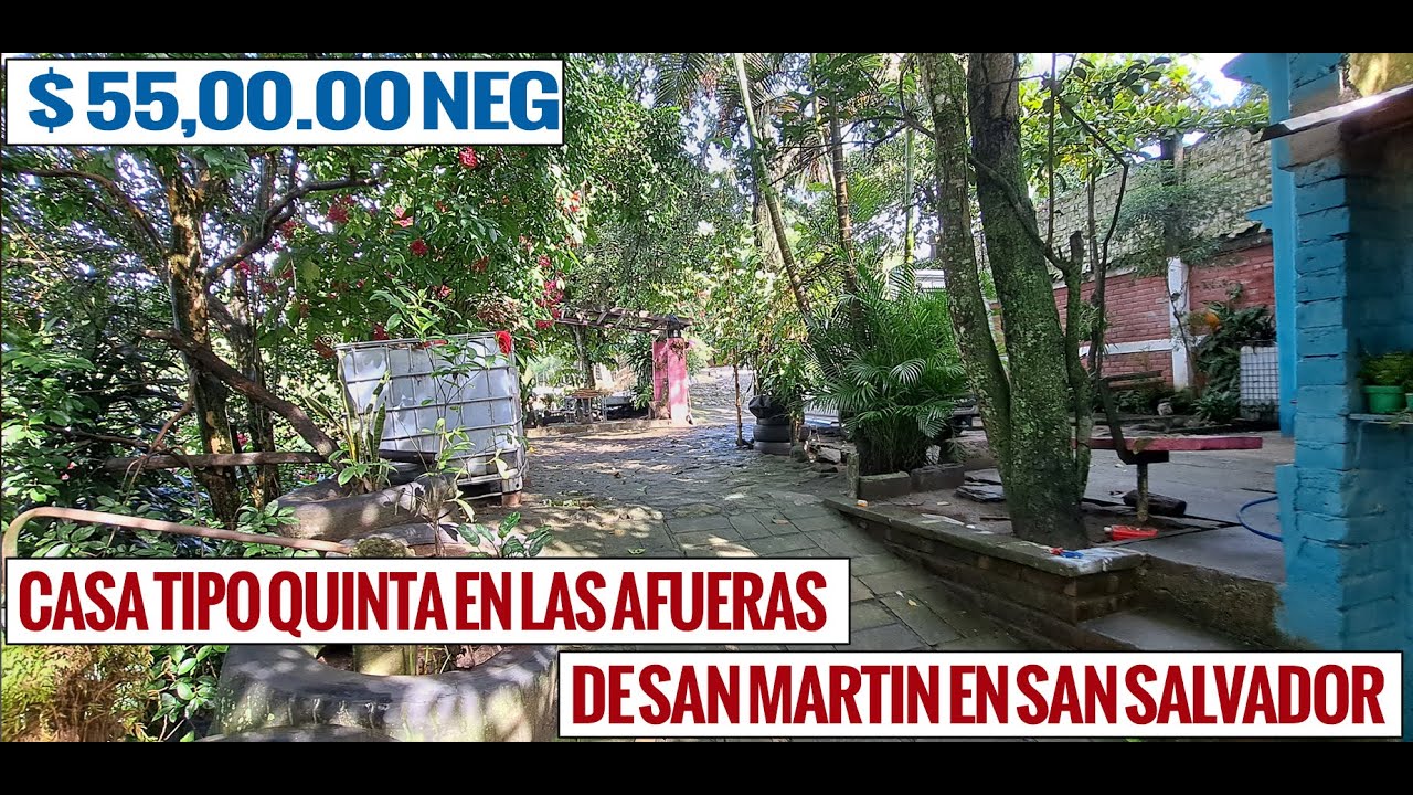 $ 55.000 CASA TIPO QUINTA CALLE DE SAN MARTIN A TONACATEPEQUE INFO 7808 9816