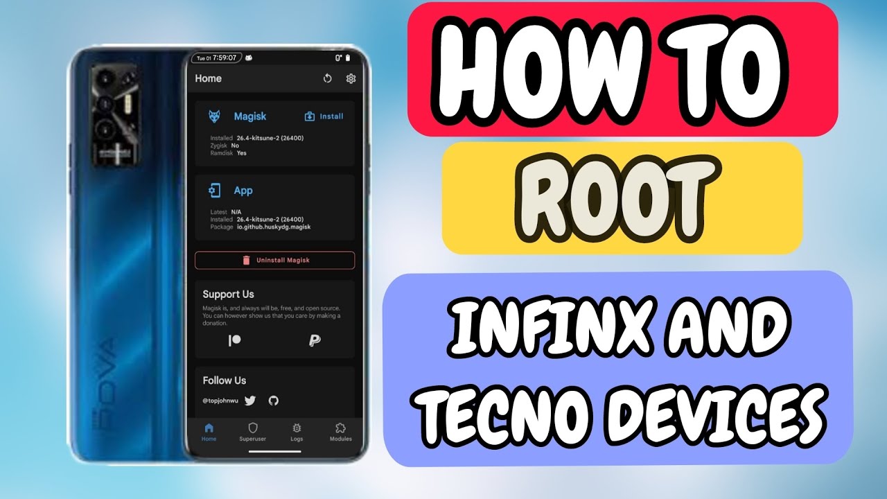 HOW TO ROOT TECNO POVA2 WITHOUT PC || HOW TO ROOT TECNO AND INFINIX PHONE WITHOUT PC