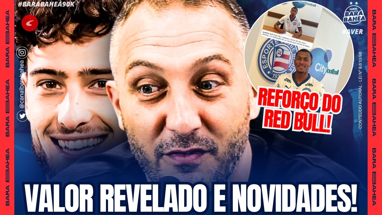 🚨😱💰DEFENSOR COGITADO TEM VALOR REVELADO!✅BAHIA CONTRATA VOLANTE DO RB SUB20!👀🤔CAULY E COUTINHO!