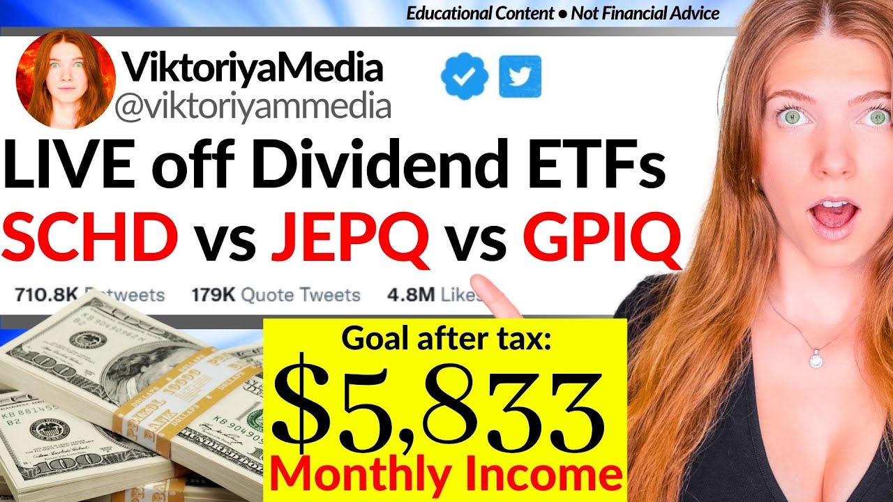Жить вечно на эти дивидендные ETF? (SCHD против JEPQ против GPIQ)