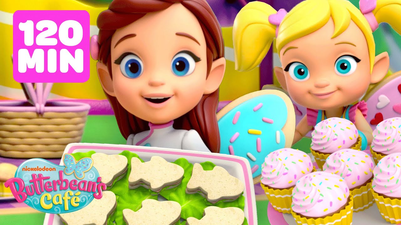 Butterbean Makes Yummy Lunch! 🥪 w/ Cricket, Dazzle & Poppy | 120 Minutes | Shimmer and Shine