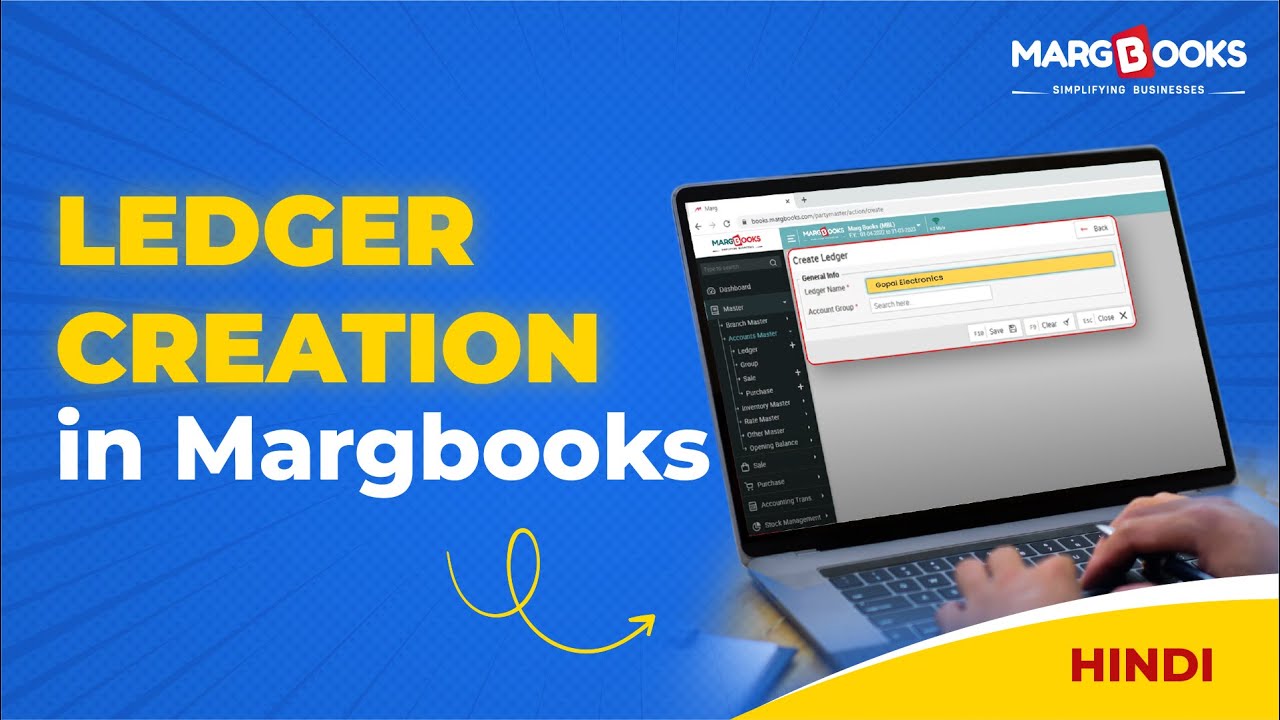 Ledger Creation [Hindi] | Marg Books | ONLINE Accounting Software