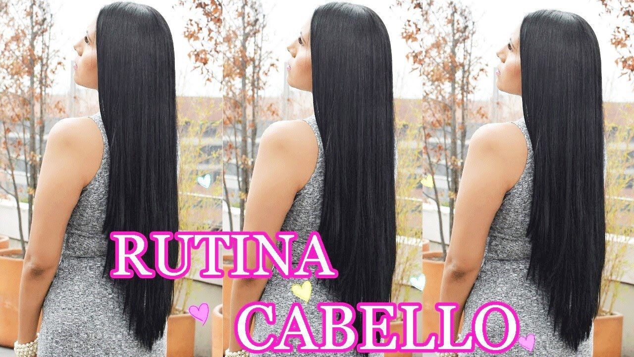 CABELLO Perfecto ♡ Mi Rutina de Cabello Largo ♡ Mascarilla ,Como me lo lavo y como planchar el pelo♡