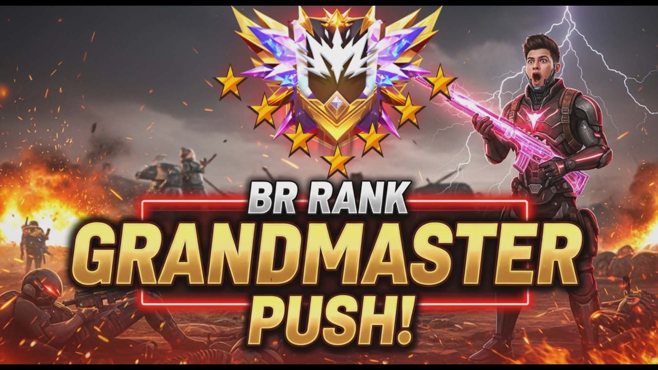 FREE FIRE NEW  BR RANKED GRANDMASTER  LIVE STEAM