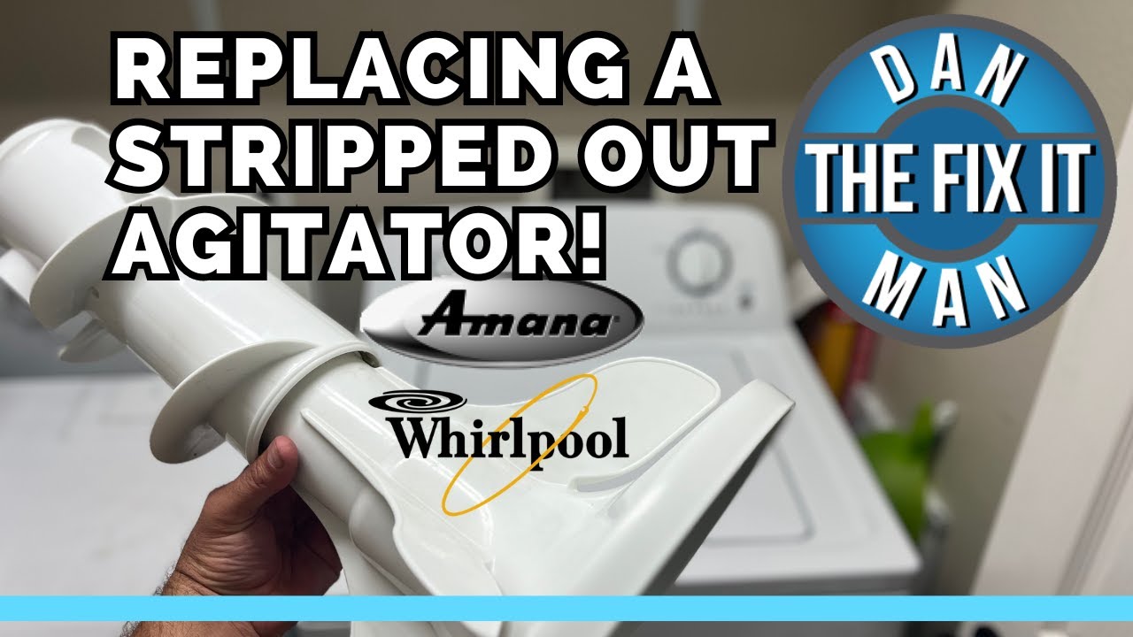Amana / Whirlpool Washing Machine Agitator Loose - Not Cleaning Clothes - Stripped Agitator Splines!