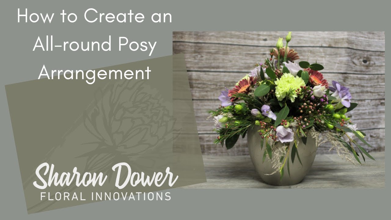 How to make an All-round Posy Arrangement - MASSED FLOWER ARRANGEMENT - POSY ARRANGEMENT  -