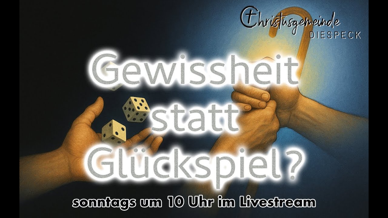Livestream Gottesdienst I 01.02.26 I Christusgemeinde Diespeck I GEWISSHEIT STATT GLÜCKSPIEL?