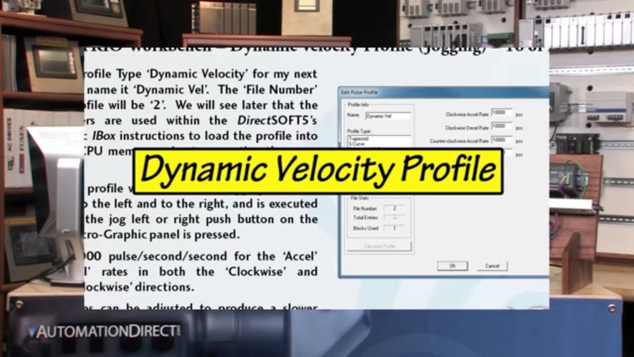 DirectLOGIC Motion Control - Dynamic Velocity Profile (Part 5 of 8) from AutomationDirect