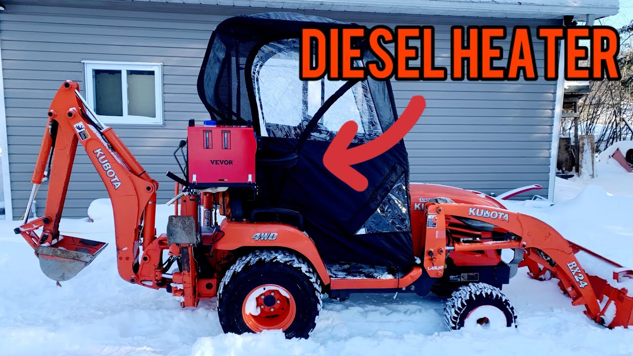 Tractor Cab Gets a Chinese Diesel Heater! Kubota BX