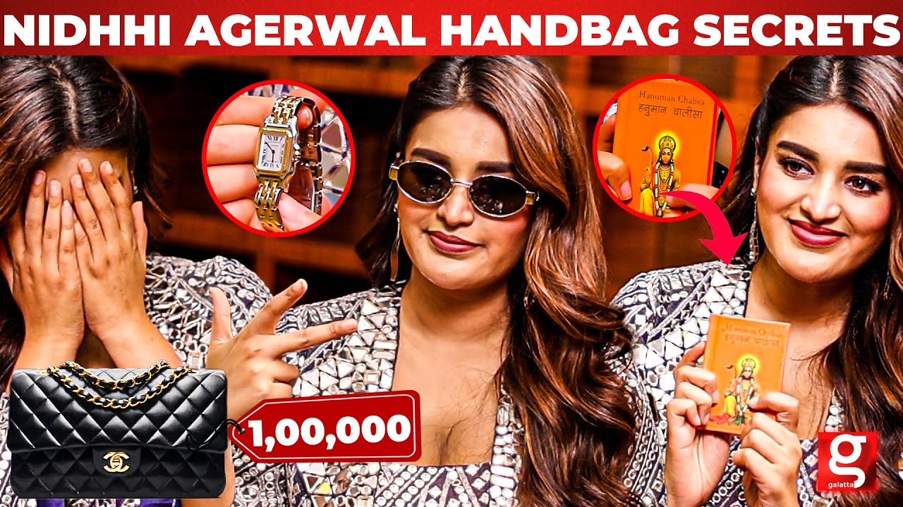Nidhhi Agerwal Handbag Secrets👜இது HandBag-ஆ இல்ல Mini மளிகை கடையா..😱அத காட்டாதீங்க மாட்டிக்குவேன்🫣