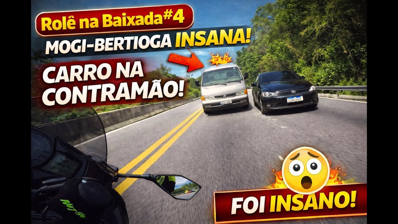 Rolê na Baixada #4 🏍️ | Mogi-Bertioga INSANA 😱 | Quase acidente, caos na serra e pneu aprovado!