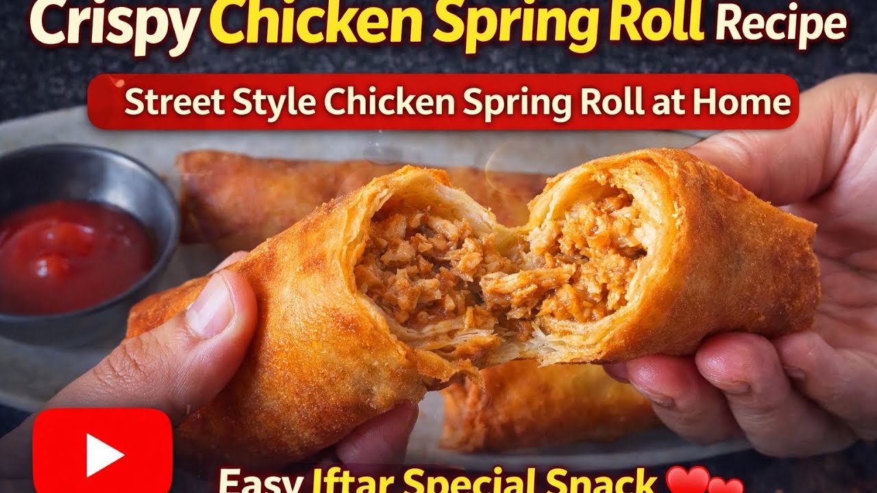 Crispy Chicken Spring Roll Recipe | Ramzan  Special Iftar 🌙