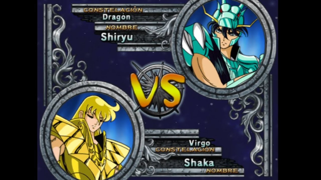 Shaka de Virgo vs Shiryu de Dragón - Saint Seiya: El Santuario para PS2.