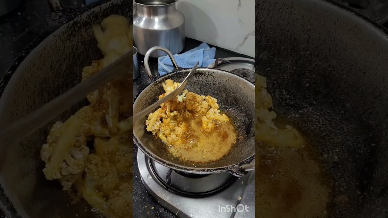Cauliflower  Manchurian and vegetable  fried rice