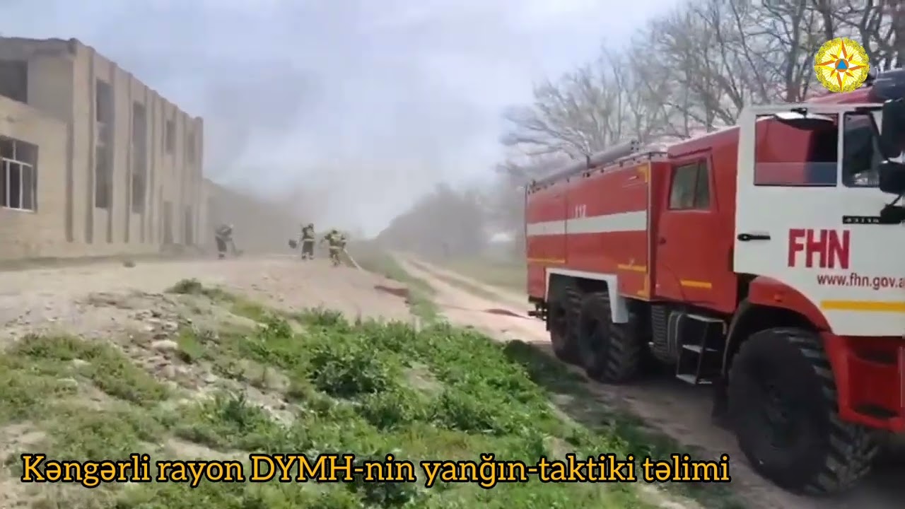 Kəngərli rayon Dövlət Yanğından Mühafizə Hissəsi yanğın-taktiki təlim keçirib