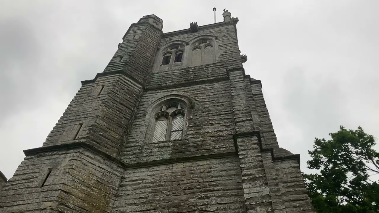 St Michael church at Brent knoll bells ringing in 2023