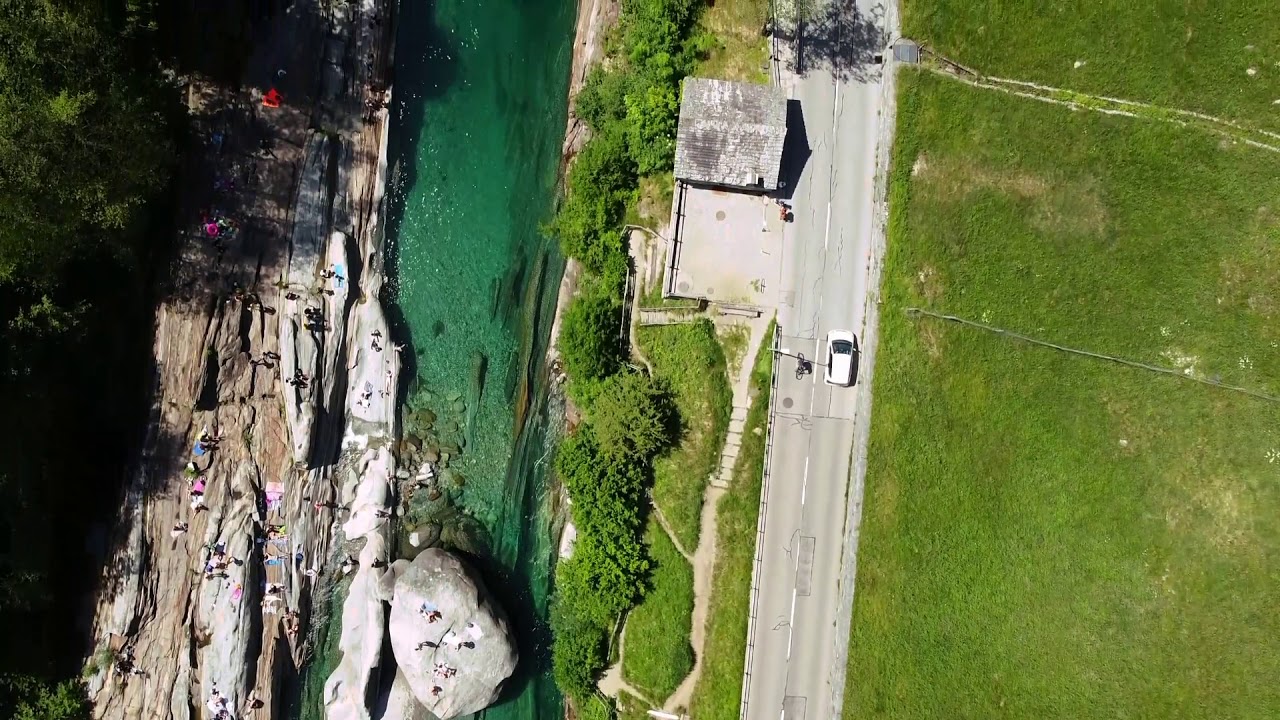 Lavertezzo in Valle Verzasca by drone
