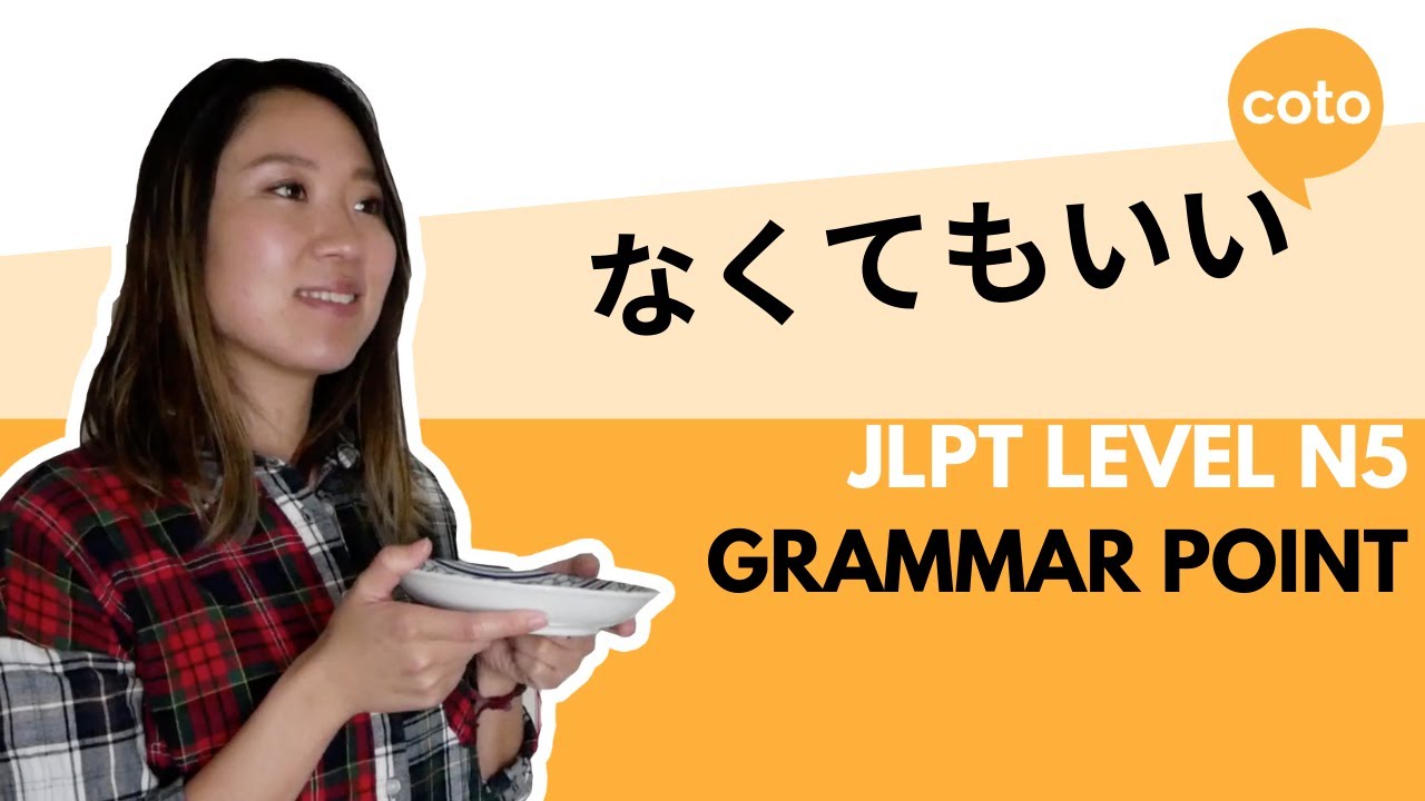JLPT N5 Grammar: なくてもいい (nakute mo ii): How to say 