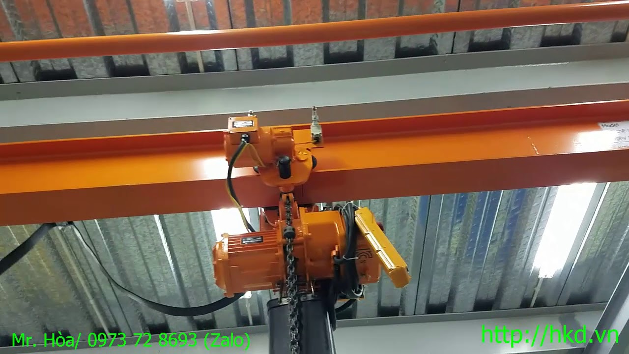 Video cầu trục treo 2 tấn x 8m dầm đơn