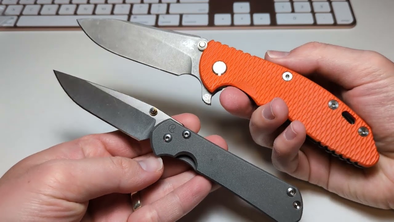 Сравнение наушников Chris Reeve Small Sebenza 31, Hinderer XM18 3.5 Magnacut и Large Sebenza 31.