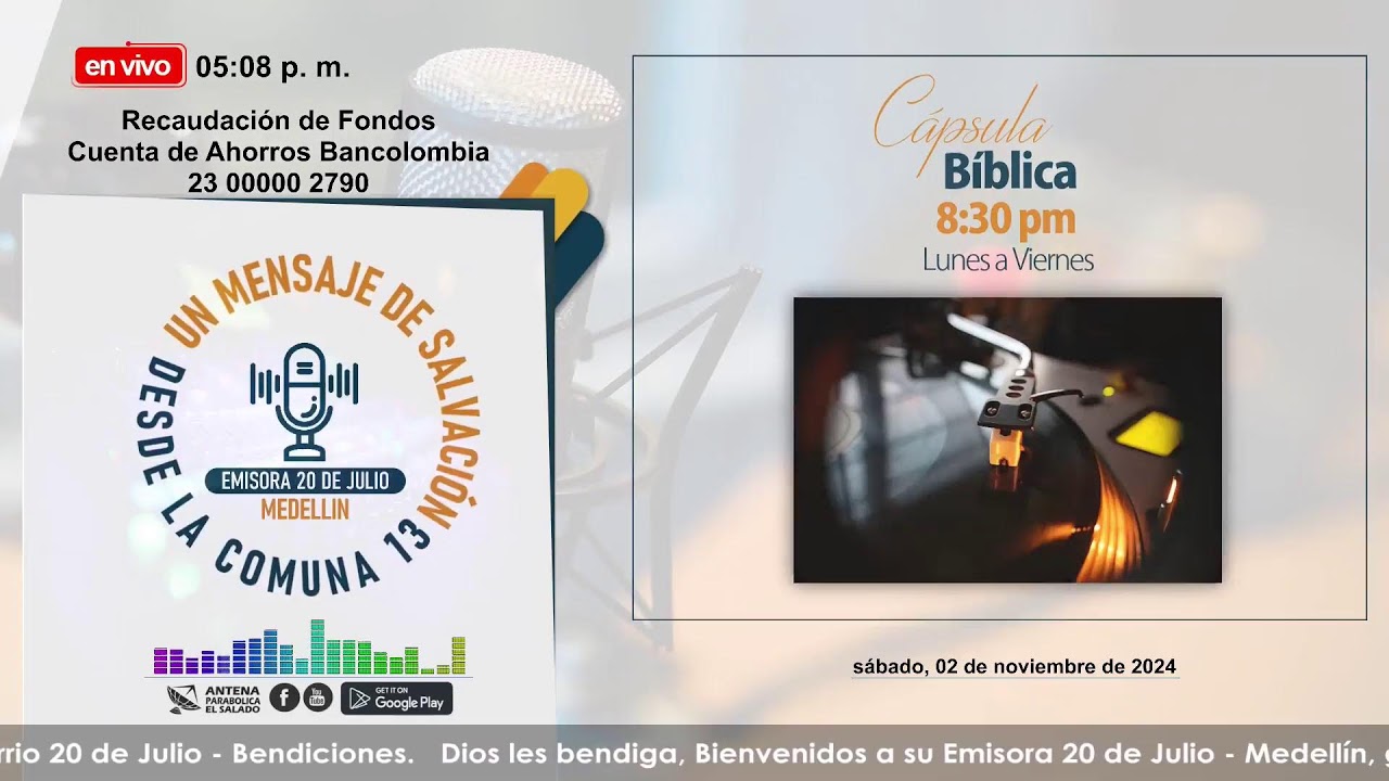 Transmisión en vivo 24-7 /  Emisora 20 de Julio - Medellín