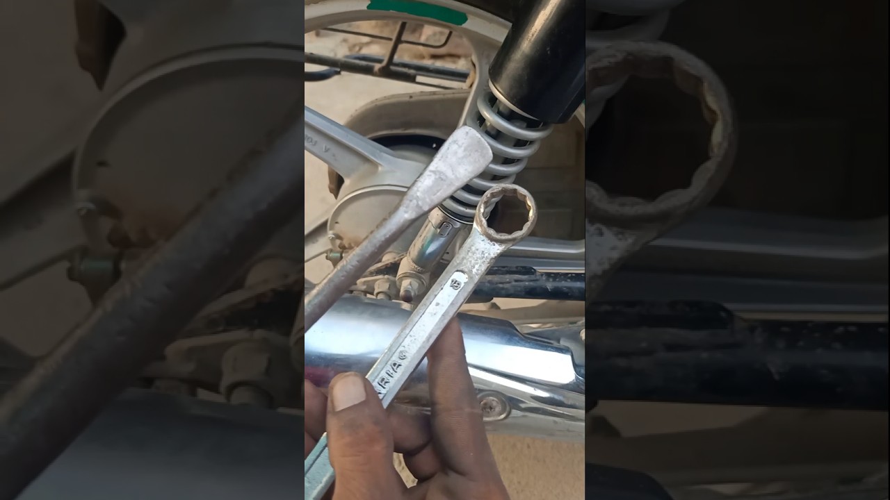 How to Splendor bs6 rear shock adjust//splendor back shocker height increase best trick#shortvideo